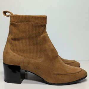 Pierre Hardy rodeo/rider suede heeled ankle boots women's size size 6.5 EU 36.5.